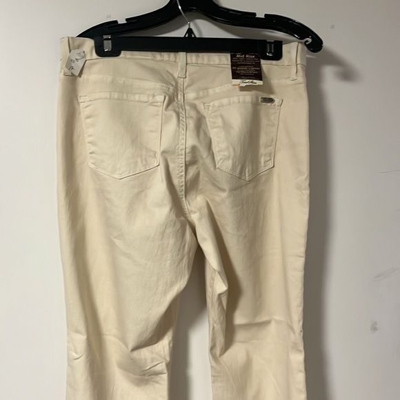 Size 12 NWT ivory jeggings belted waist zipper fly by true slim women’s pants - Picture 3 of 7